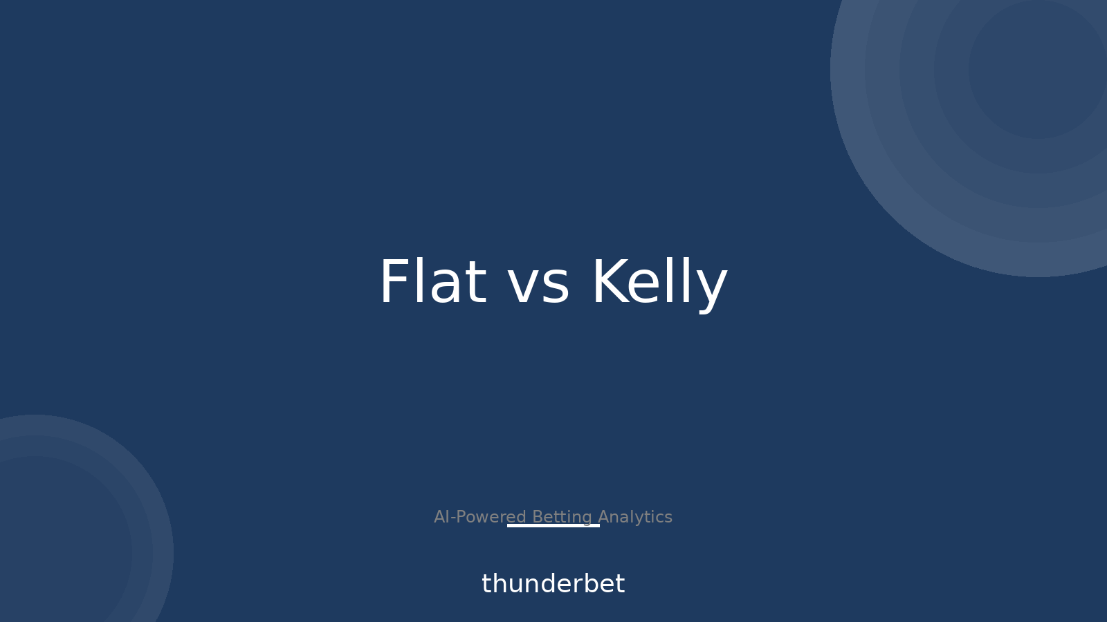 Flat vs Kelly Staking: Pick a Bet Size You’ll Stick With
