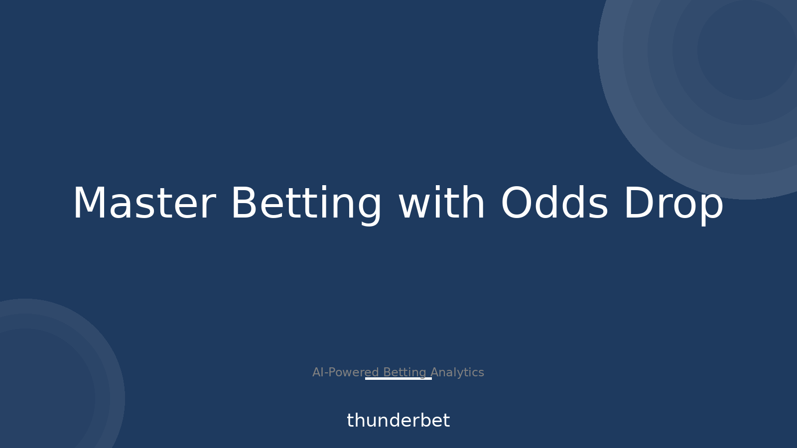 Unlocking the Odds Drop Detector: A Bettor's Guide to Market Timing