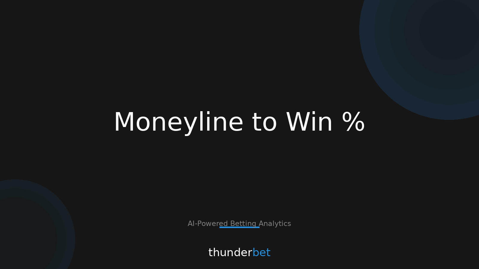Moneyline Odds to Win % in 60 Seconds (Plus Vig Traps)