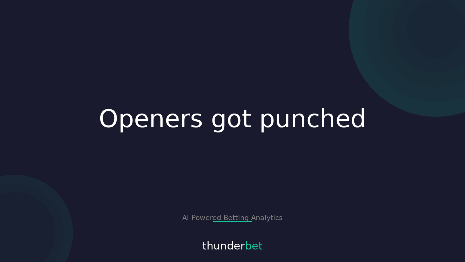 4,193 Moves: NFL & NCAAF Openers Took the First Hit