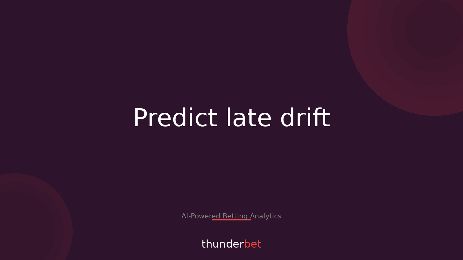 AFL & NRL Openers: 4 Moves That Predict Late Drift