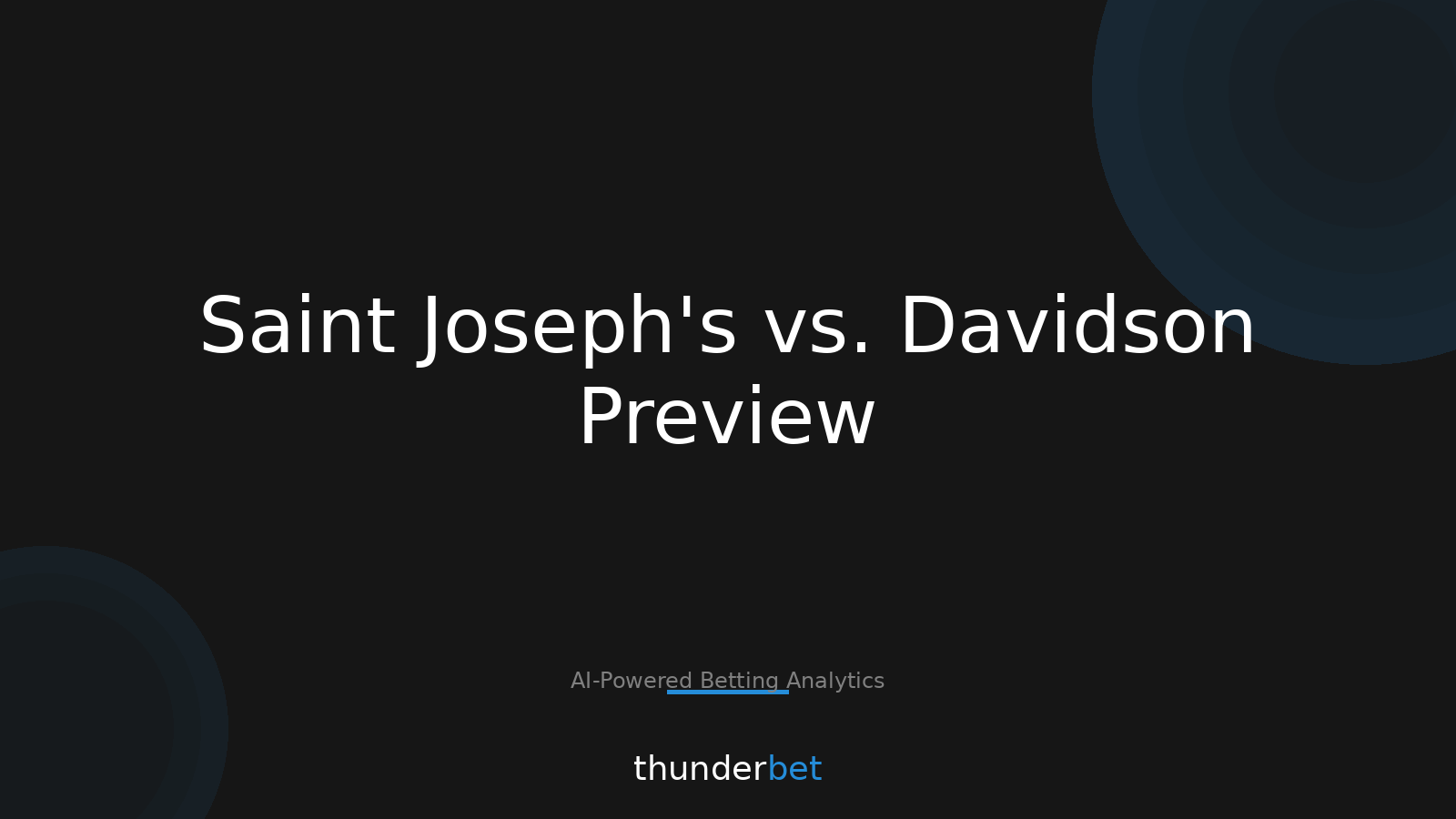 NCAAB Showdown: Analyzing the Saint Joseph's vs. Davidson Matchup