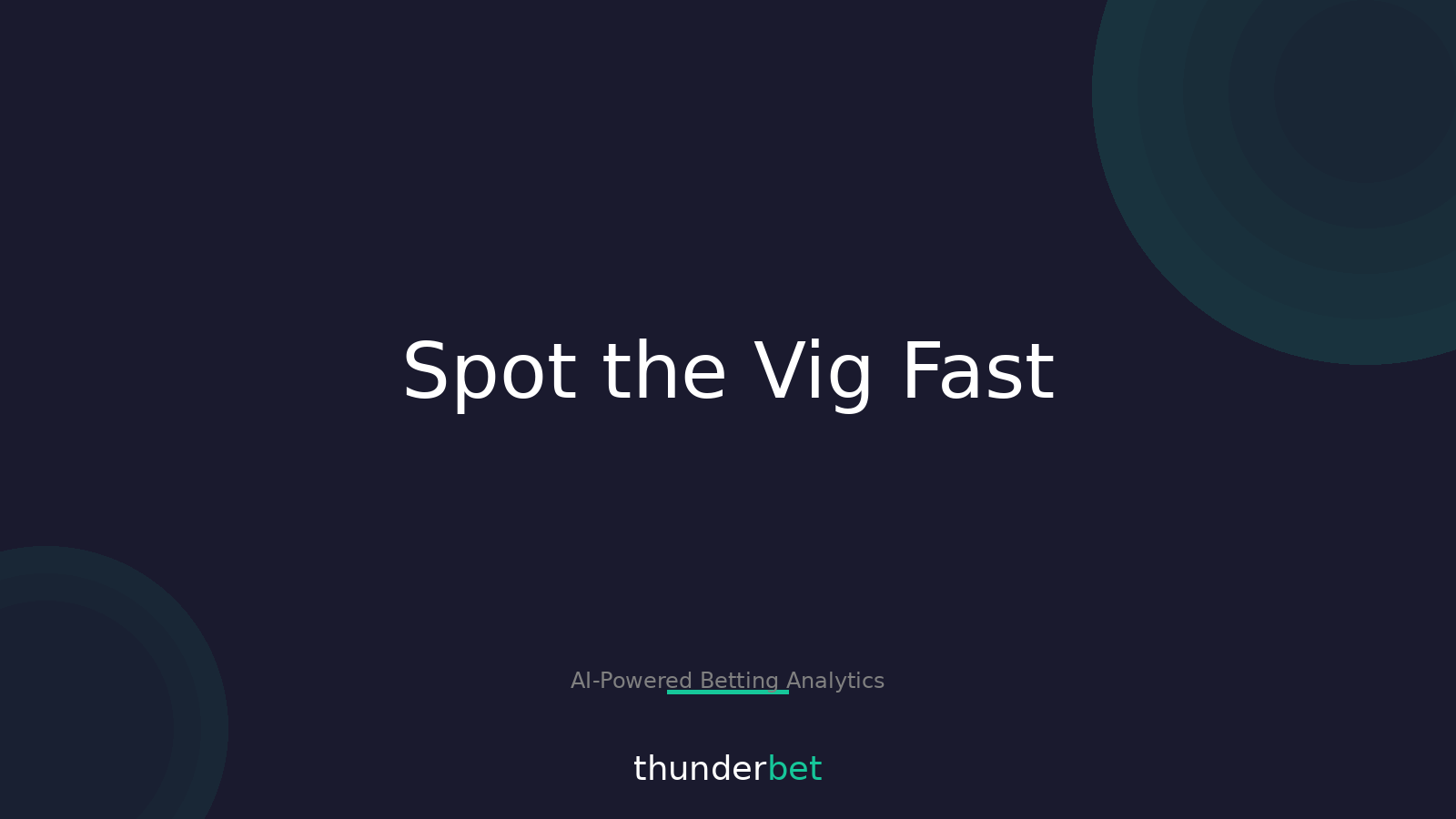 Vig, Hold & Overround: The Hidden Tax in Every Bet