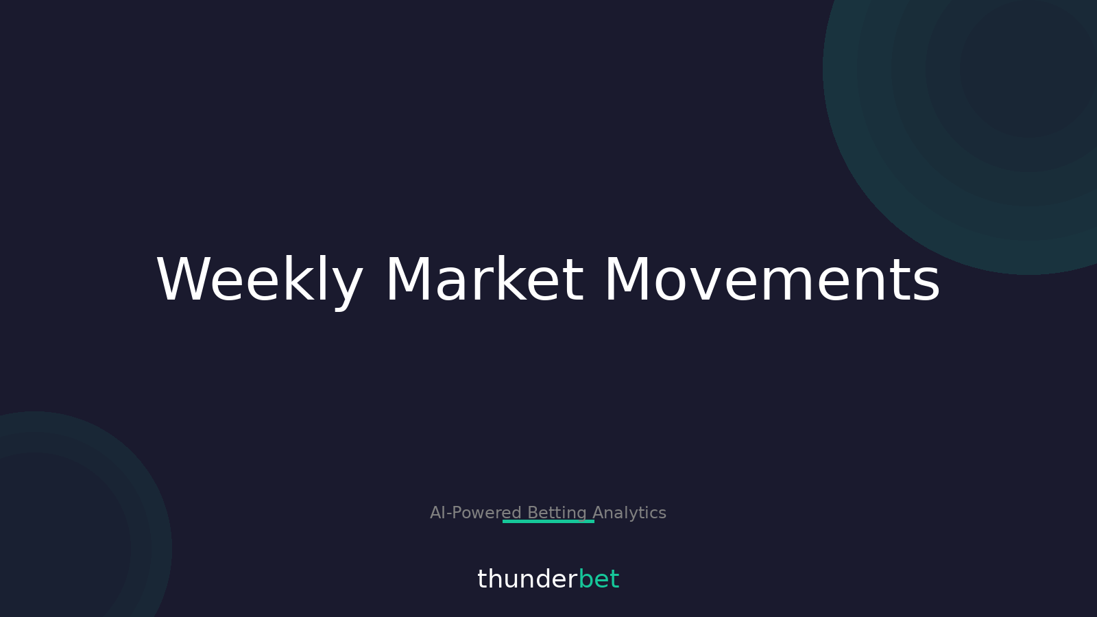 Market Daily Movers: Key Trends and Insights for Bettors This Week