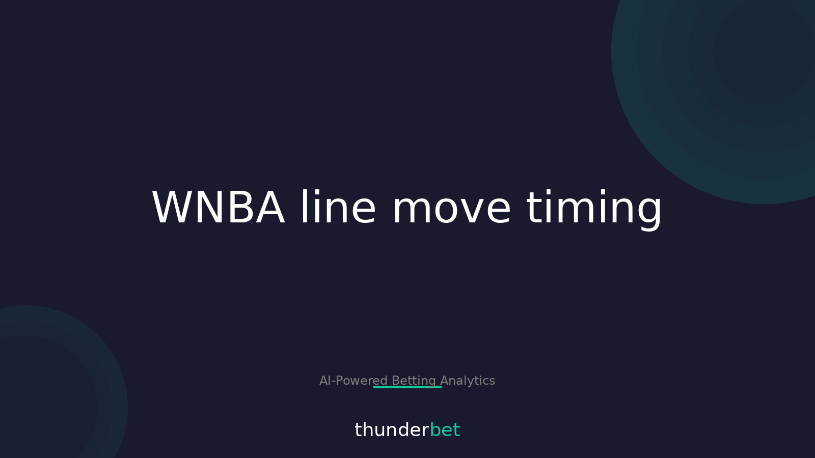 WNBA Open-to-Close: When Lines Really Move (and Stick)