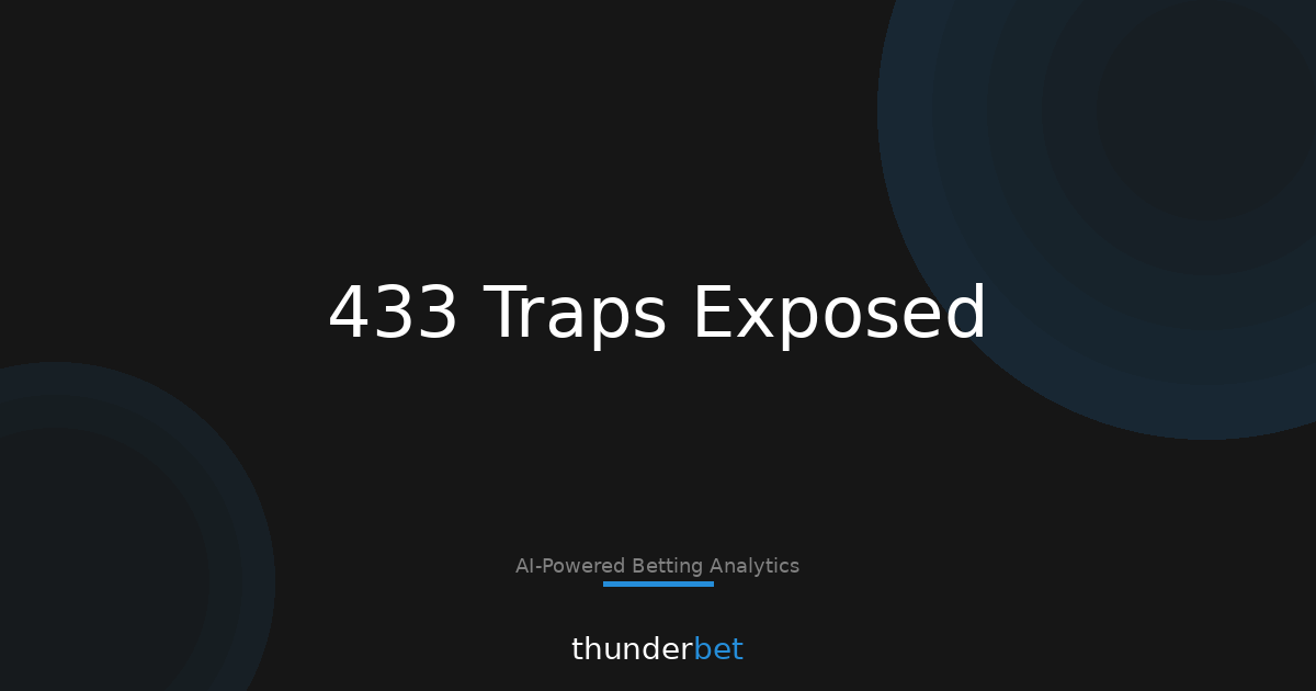 433 Traps This Week: Where Sharps Faded the Public