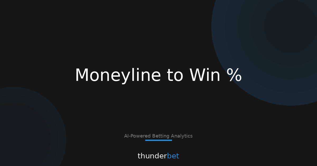 Moneyline Odds to Win % in 60 Seconds (Plus Vig Traps)