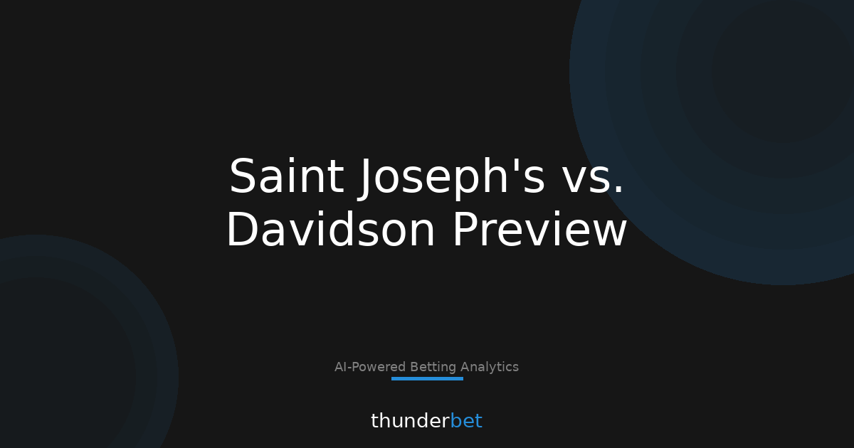 NCAAB Showdown: Analyzing the Saint Joseph's vs. Davidson Matchup