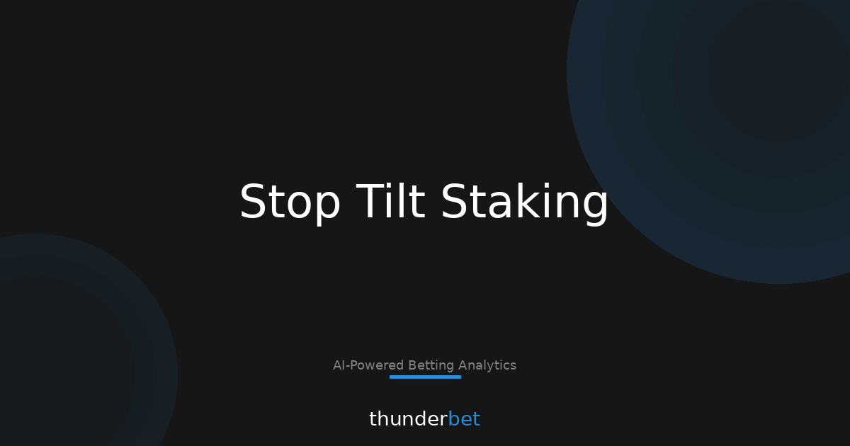 Staking After a Losing Run: 4 Rules That Prevent Tilt