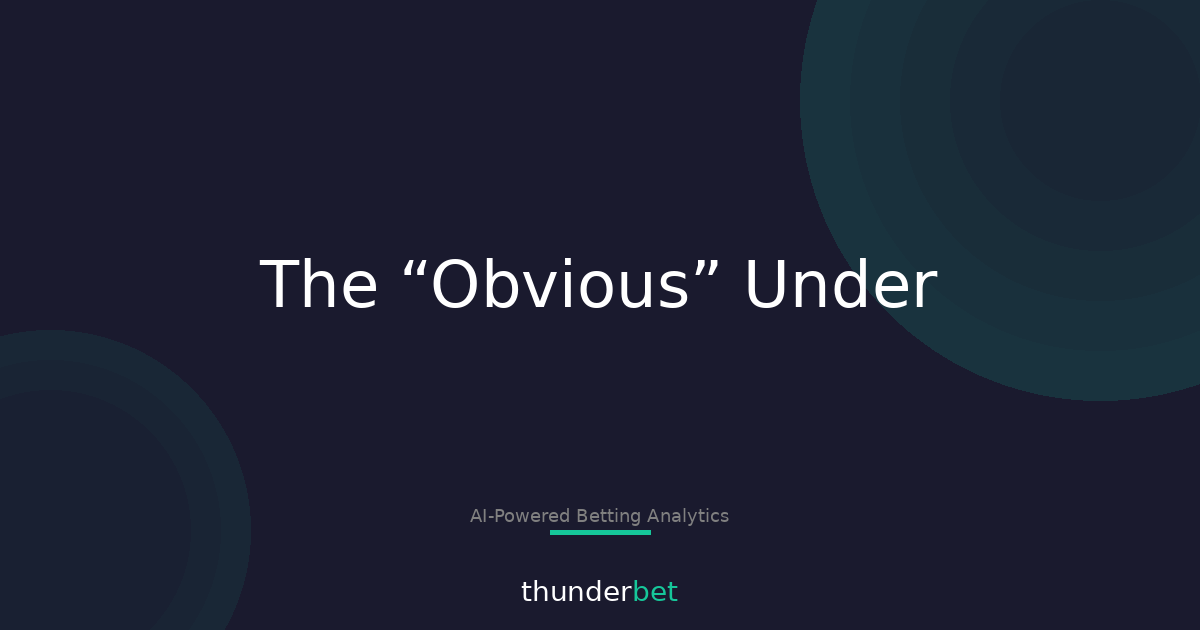 Totals Trap Spots: When the Under Feels Automatic