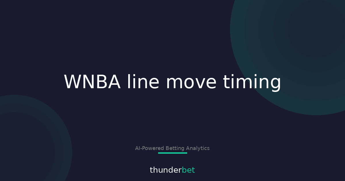 WNBA Open-to-Close: When Lines Really Move (and Stick)