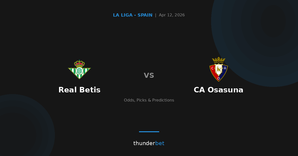 Real Betis 1, CA Osasuna 1 — Recap | ThunderBet | ThunderBet